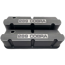 Load image into Gallery viewer, Ford Small Block Pentroof 289 COBRA Valve Covers - Polished - Black