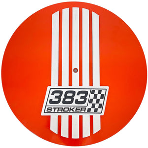 Chevy 383 Stroker 14" Raised Billet Top Air Cleaner - Orange