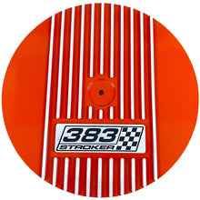 Load image into Gallery viewer, Small Block Chevy 383 Stroker with Checkers 13&quot; Air Cleaner - Orange
