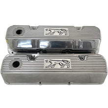 Load image into Gallery viewer, Ford 351 Cleveland - Cougar Logo - Finned Valve Covers - Polished