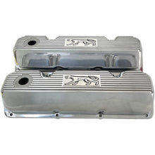 Load image into Gallery viewer, Ford 351 Cleveland - Cougar Logo - Finned Valve Covers - Polished