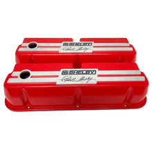 Load image into Gallery viewer, Ford 289,351W Tall CS Shelby Logo Valve Covers - Billet Top - Red