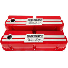Load image into Gallery viewer, Ford 289,351W Tall CS Shelby Logo Valve Covers - Billet Top - Red