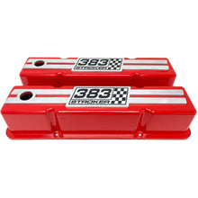 Load image into Gallery viewer, 383 STROKER Raised Billet Top Valve Covers - Red