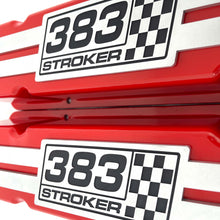 Load image into Gallery viewer, 383 STROKER Raised Billet Top Valve Covers - Red