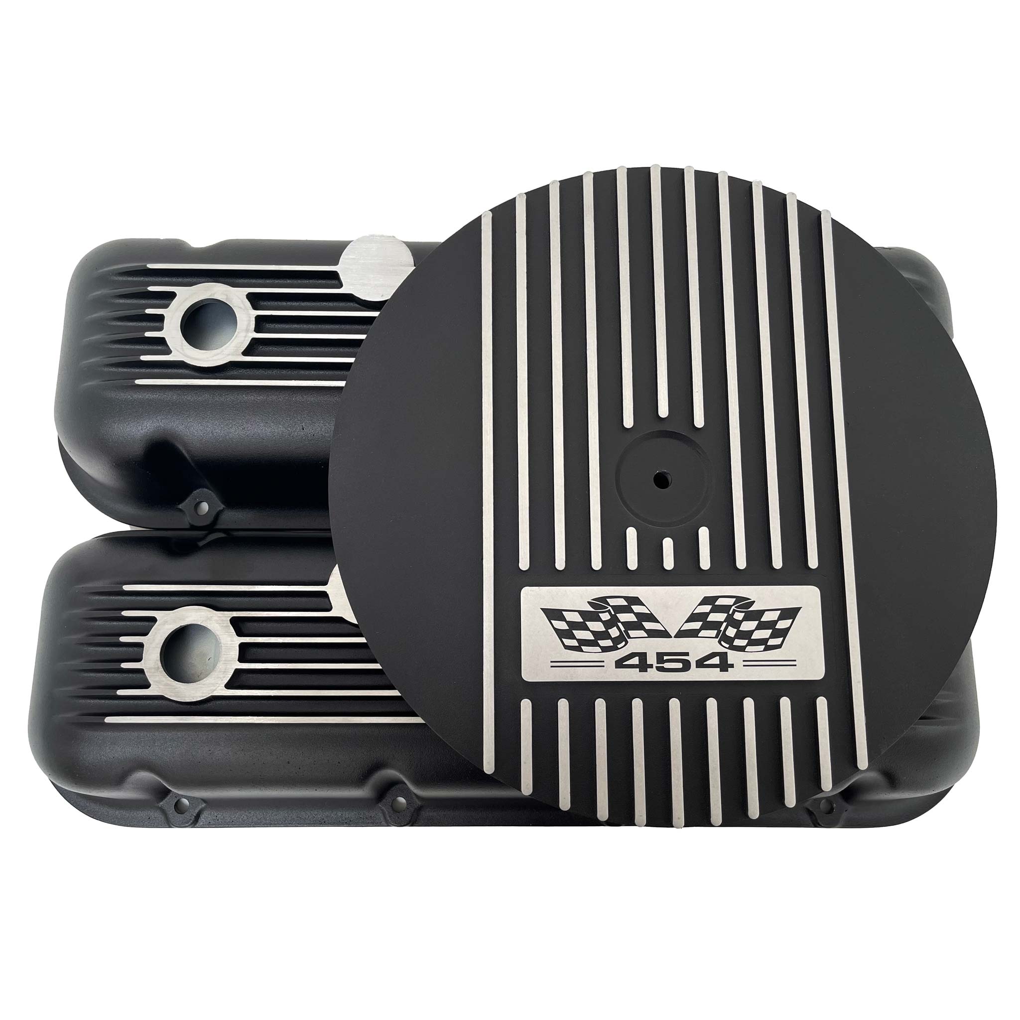 Big Block Chevy 454 Flag Logo Valve Covers & 14
