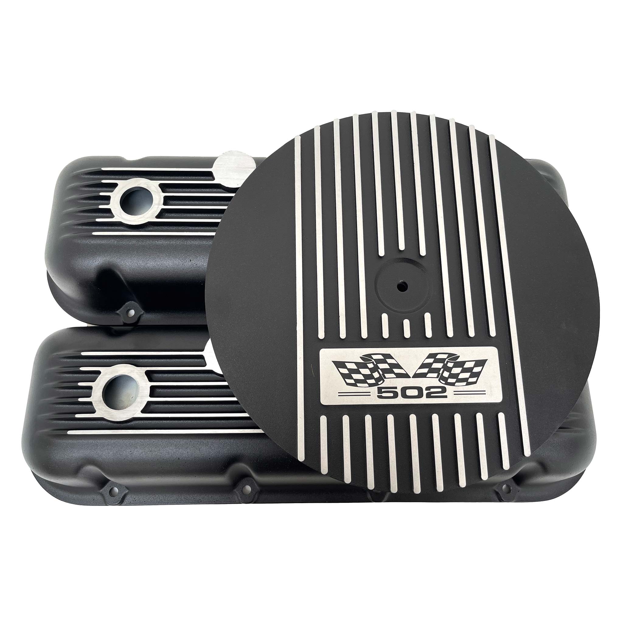 Big Block Chevy 502 Flag Logo Valve Covers & 13