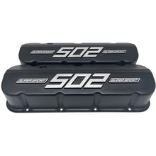 Load image into Gallery viewer, Big Block Chevy 502 Super Sport - RAISED LOGO - Tall Valve Covers - Black