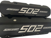 Load image into Gallery viewer, Big Block Chevy 502 Super Sport - RAISED LOGO - Tall Valve Covers - Black