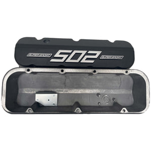 Big Block Chevy 502 Super Sport - RAISED LOGO - Tall Valve Covers - Black