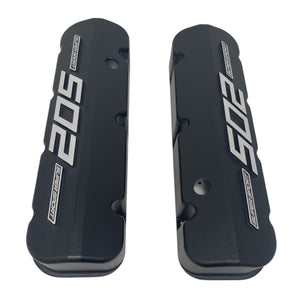 Big Block Chevy 502 Super Sport - RAISED LOGO - Tall Valve Covers - Black