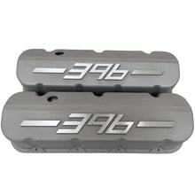 Load image into Gallery viewer, Big Block Chevy 396 - RAISED LOGO - Tall Valve Covers - Bead Blast