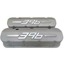 Load image into Gallery viewer, Big Block Chevy 396 - RAISED LOGO - Tall Valve Covers - Bead Blast