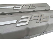 Load image into Gallery viewer, Big Block Chevy 396 - RAISED LOGO - Tall Valve Covers - Bead Blast