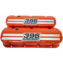 Load image into Gallery viewer, Big Block Chevy 396 Super Sport Tall Valve Covers - Billet Top - Orange