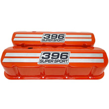 Load image into Gallery viewer, Big Block Chevy 396 Super Sport Tall Valve Covers - Billet Top - Orange