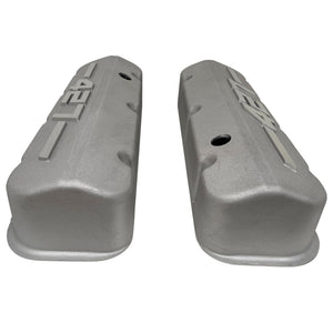 Big Block Chevy 427 - RAISED LOGO - Tall Valve Covers - Bead Blast