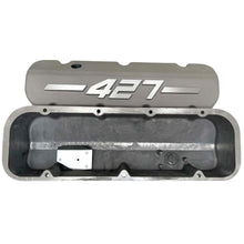 Load image into Gallery viewer, Big Block Chevy 427 - RAISED LOGO - Tall Valve Covers - Bead Blast