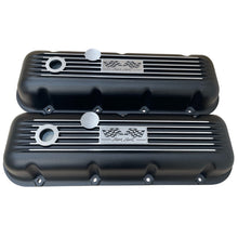 Load image into Gallery viewer, Big Block Chevy Super Sport Flag Logo Valve Covers &amp; 13" Air Cleaner - Black