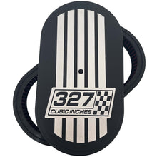 Load image into Gallery viewer, Chevy 327 Cubic Inches 15" Oval Billet Top Air Cleaner Kit - Black