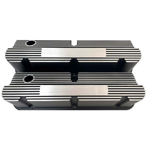 Ford Small Block Pentroof Finned Valve Covers - Custom - Black