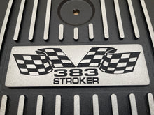 Load image into Gallery viewer, Small Block Chevy 383 Stroker Flag Logo 14" Air Cleaner Kit - Black