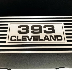 Ford 393 Cleveland - Finned Valve Covers - Black