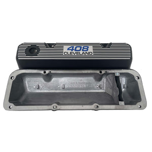 Ford 408 Cleveland - Finned Valve Covers - Black