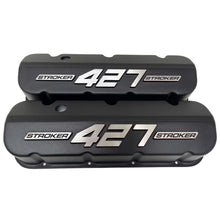 Load image into Gallery viewer, Big Block Chevy 427 Stroker - RAISED LOGO - Tall Valve Covers - Black