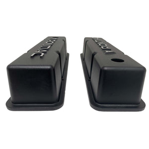 Pontiac Small Block Chevy Raised Letter Valve Covers - Black