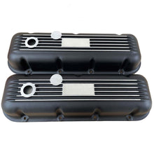Load image into Gallery viewer, Big Block Chevy Finned Valve Covers - Custom - Black