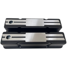 Load image into Gallery viewer, Small Block Chevy Tall Valve covers - Billet Top 2 - Custom - Black