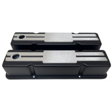 Load image into Gallery viewer, Small Block Chevy Tall Valve covers - Billet Top 2 - Custom - Black