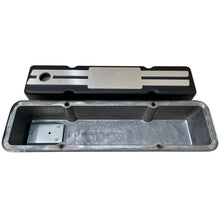 Load image into Gallery viewer, Small Block Chevy Tall Valve covers - Billet Top 2 - Custom - Black