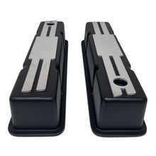 Load image into Gallery viewer, Small Block Chevy Tall Valve covers - Billet Top 2 - Custom - Black