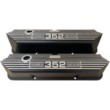 Load image into Gallery viewer, Ford FE Tall Powered By 352 Valve Covers - Long Plate - Black