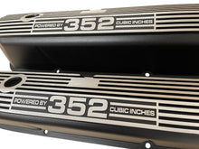 Load image into Gallery viewer, Ford FE Tall Powered By 352 Valve Covers - Long Plate - Black
