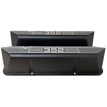 Load image into Gallery viewer, Ford FE Tall Powered By 352 Valve Covers - Long Plate - Black