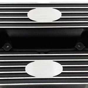 Ford FE Short Valve Covers - Custom Logo - Black