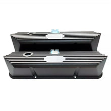 Load image into Gallery viewer, Ford FE Tall Valve Covers - Oval Plate - Custom Logo - Black