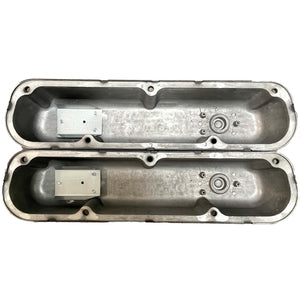 Mopar 318, 340, 360 Finned Valve Covers - Die-Cast - Custom - Black