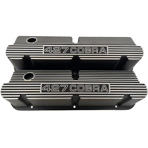 Ford Small Block Pentroof 427 Cobra Valve Covers - Open Letter - Black