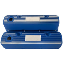Load image into Gallery viewer, Ford 351 Cleveland - Finned Valve Covers - Custom - Blue