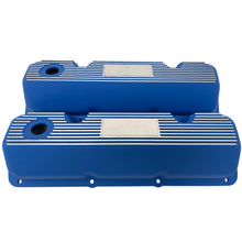 Load image into Gallery viewer, Ford 351 Cleveland - Finned Valve Covers - Custom - Blue