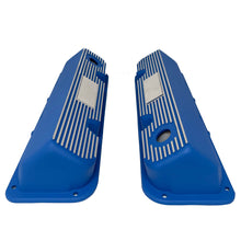 Load image into Gallery viewer, Ford 351 Cleveland - Finned Valve Covers - Custom - Blue