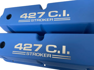 Ford Small Block 427 C.I. Stroker Tall Valve Covers - Blue