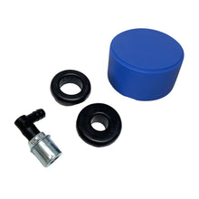 Load image into Gallery viewer, Blue Die-Cast Aluminum Breather &amp; Small PCV Valve - Custom