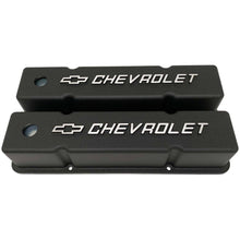 Load image into Gallery viewer, Small Block Chevy Chevrolet Raised Letter Tall Valve Covers - Black