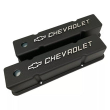 Load image into Gallery viewer, Small Block Chevy Chevrolet Raised Letter Tall Valve Covers - Black