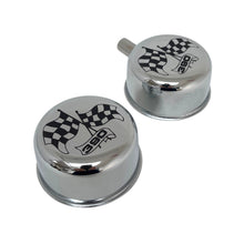 Load image into Gallery viewer, FE 390 Checkered Flag Valve Cover Breather &amp; PCV Breather - Chrome
